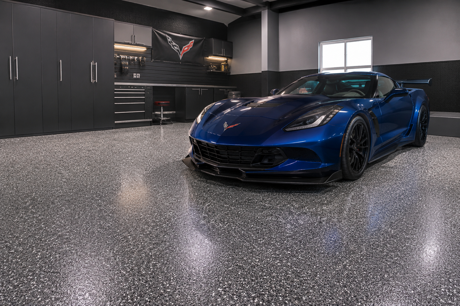 Services beautiful quartz garage flooring