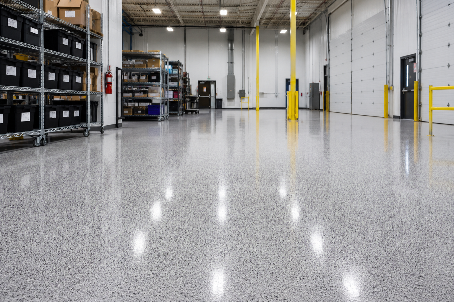 Gallery beautiful quartz epoxy flooring in a warehouse 2png