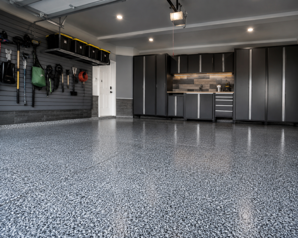 flake flooring kitchen