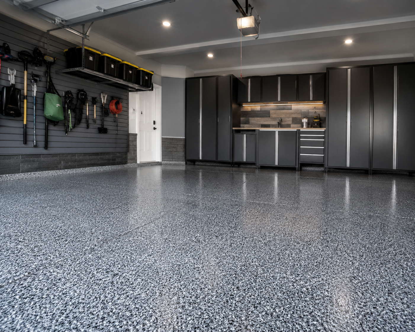 Gallery flake flooring kitchen